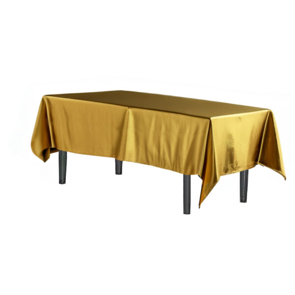 MANTEL PLAST DORADO 137X274CM FIESTA