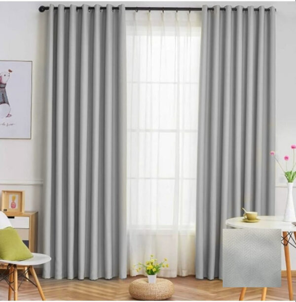 CORTINA ESTAMPADA 1.4 m x 2.29 m 1 PANEL GRIS