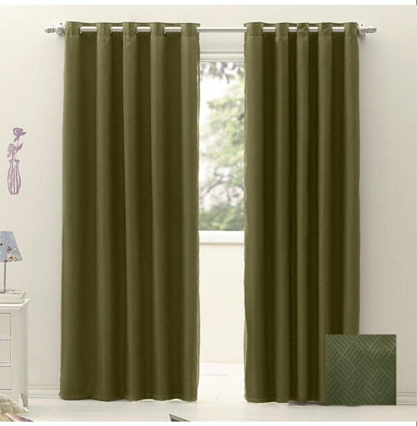 CORTINA ESTAMPADA 1.4 m x 2.29 m 1 PANEL VERDE