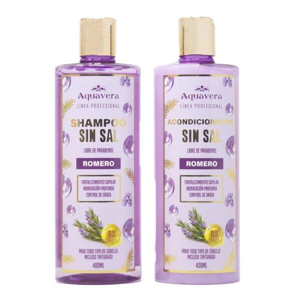 Duo Shampoo y Acondicionador ROMERO Sin Sal 400 ML