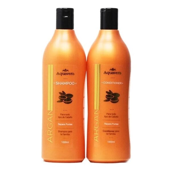 AQUAV. DUO SHAMPOO Y ACONDICIONADOR ARGAN 1000 ML