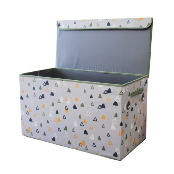 CAJA XL ALMACENAR PLEGABLE ESTAMPADO TRIANGULOS 37x71x40 CM