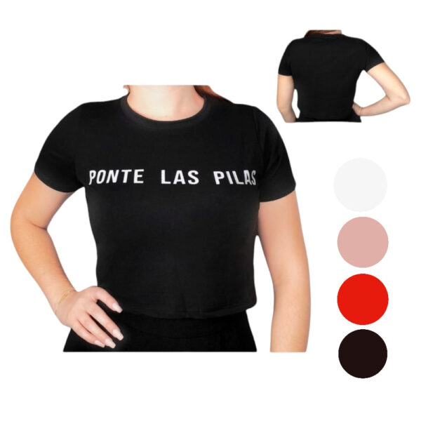 Camiseta  Estampada Manga Corta -PONTE LAS PILAS