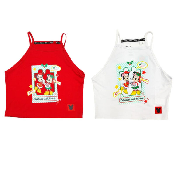 BLUSA TIRANTES NAVIDEÑA MINNIE NIÑA JUVENIL 10/16