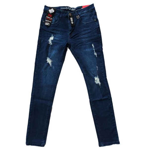 Jeans Rasgado Azul Oscuro