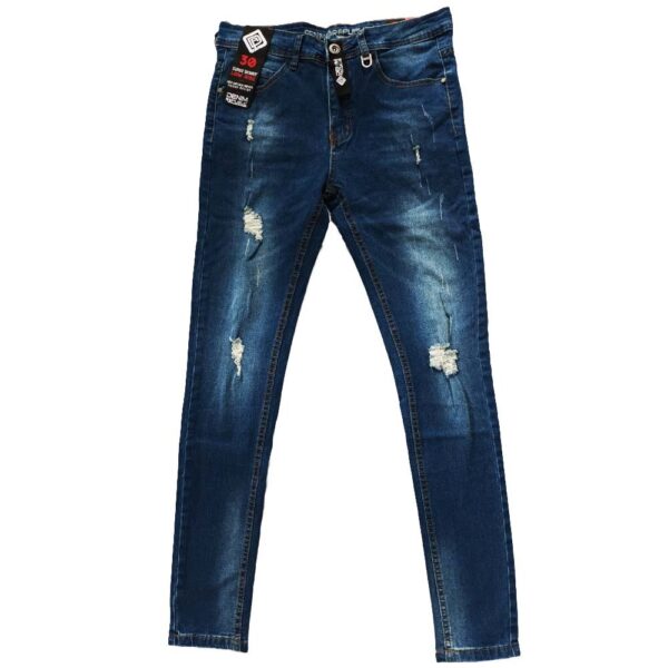 Jeans Rasgado Azul Oscuro