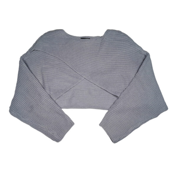 Sweater Tejido Cruzado CropTop - Imagen 2