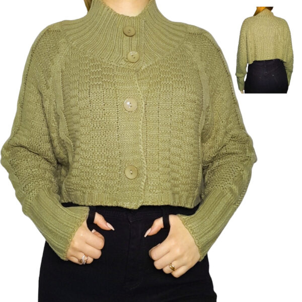 Sweater Tejido Con Botones