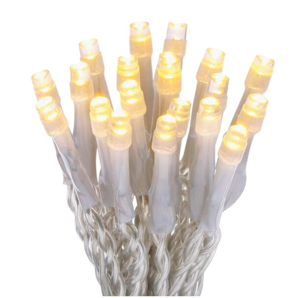 LUCES AMARILLO CALIDO 100LED CABLE VERDE - NAVIDAD