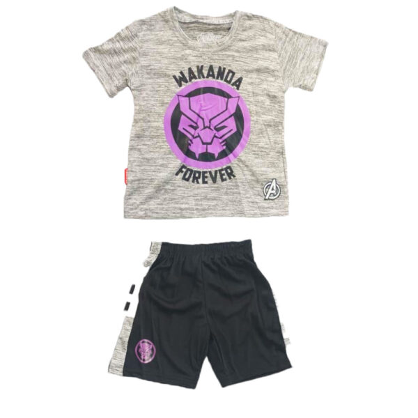 CONJUNTO SHORT NIÑO WAKANDA FOREVER - Imagen 2