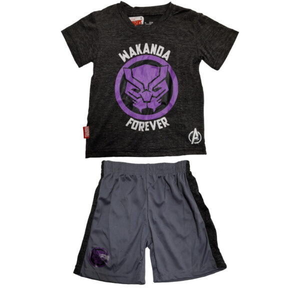 CONJUNTO SHORT NIÑO WAKANDA FOREVER - Imagen 3