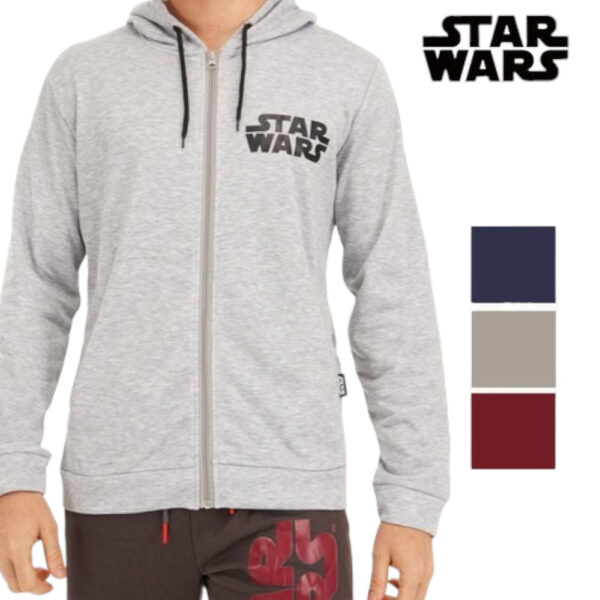 SUDADERA ESTAMPADA CON ZIPPER Y GORRO -STAR WARS