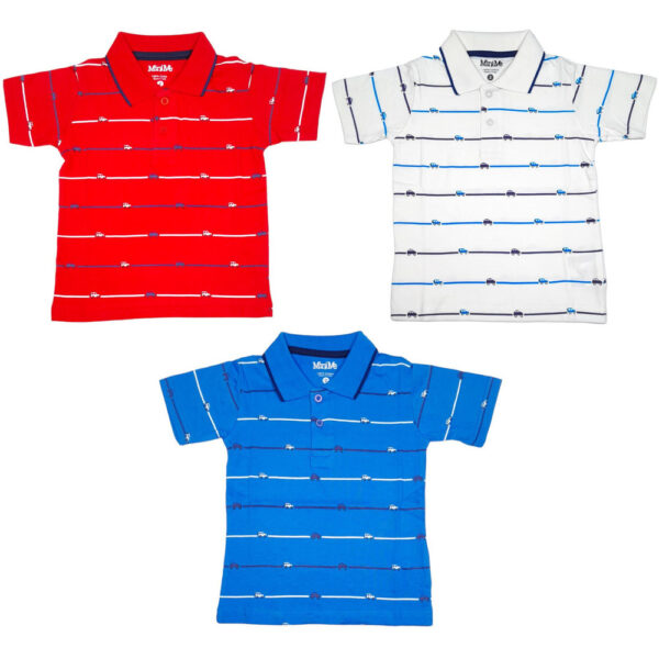 Camiseta Polo Con Rayas Niño 2/8