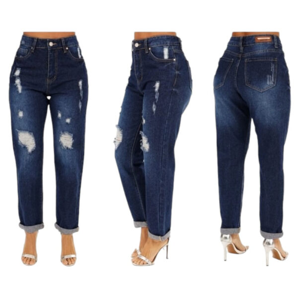 Jeans Rasgado Azul