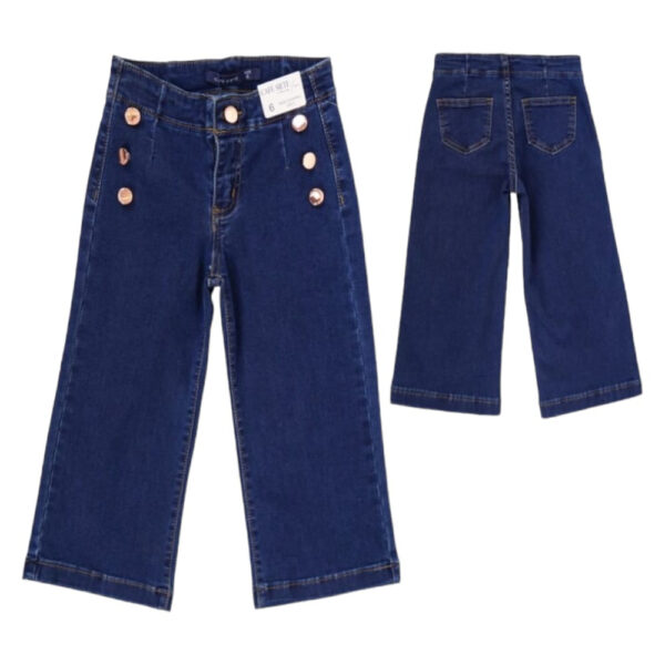 Jeans Con Broches Al Frente Niña 2/8