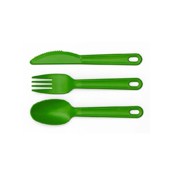 CUBIERTOS DE PLASTICO +24CT, VERDE MANZANA