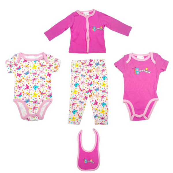 Set De 5 Piezas Niña Bebe 3/6M