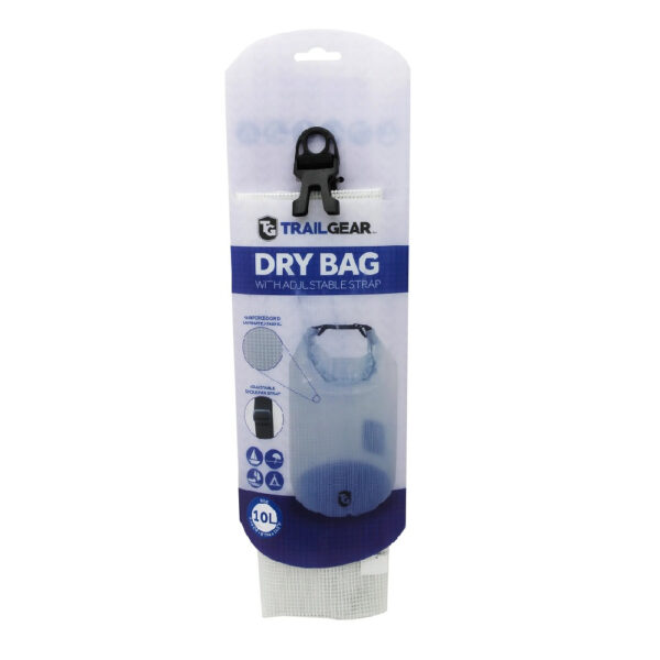 Bolsa Seca 10Lt C/Correa Ajustable P/Hombro CLEAR & BLUE