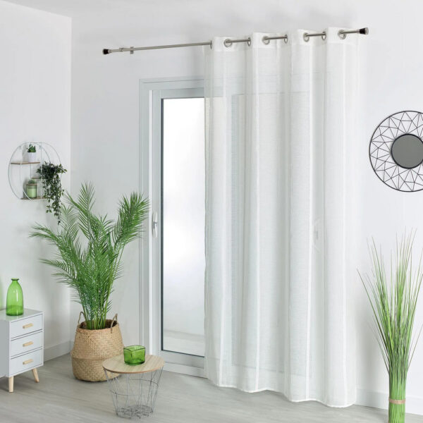 CORTINA TRANSPARENTE CON RAYAS VERTICALES 1.3 m x 2.2m