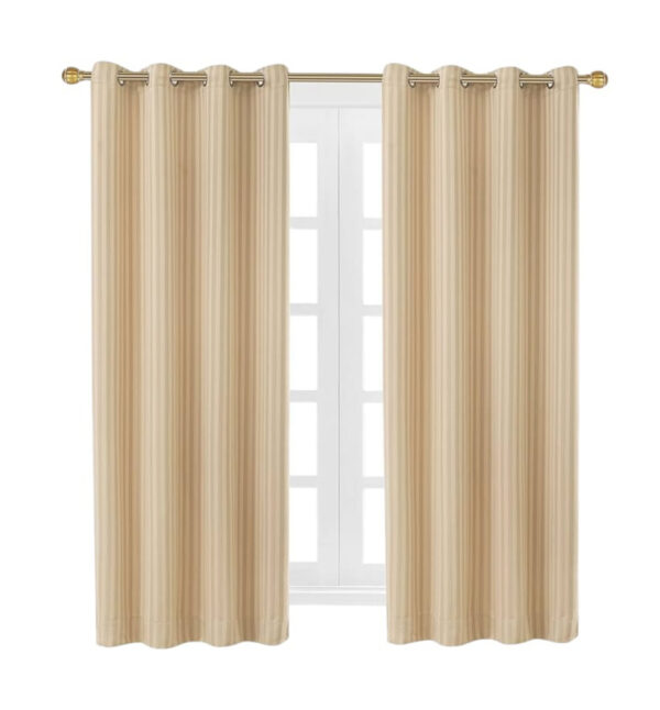 CORTINA  CON RAYAS VERTICALES 1 PANEL 1.3 m x 2.2m BEIGE