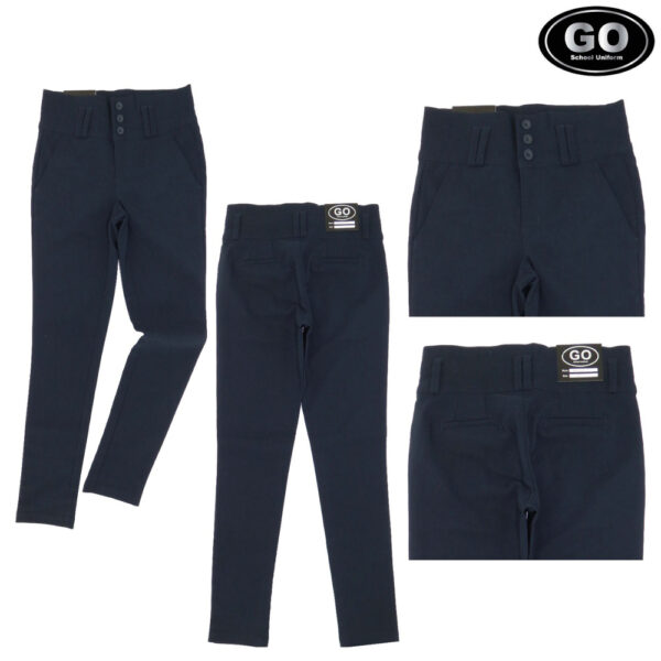 PANTALON COLEGIAL DAMA PRETINA ANCHA T-3/4 GO SCHOOL
