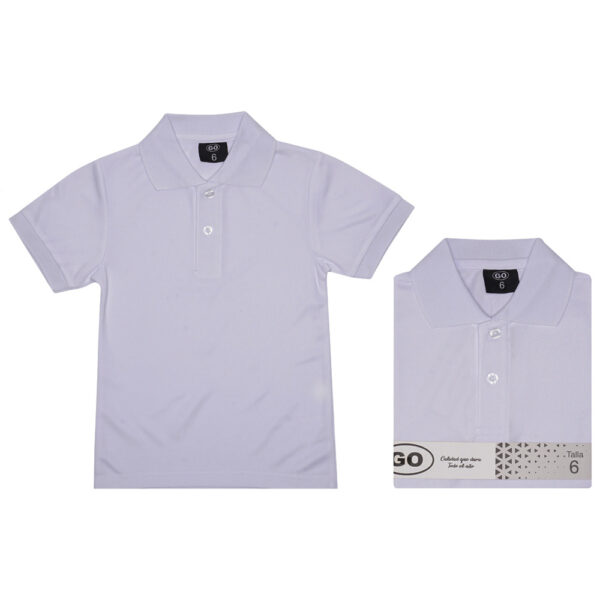 CAMISETA TIPO POLO ESCOLAR  P/NINOS T-6 - GO SCHOOL