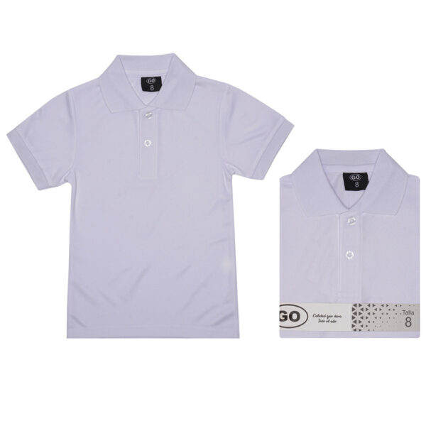 CAMISETA TIPO POLO ESCOLAR P/NINOS T-8 - GO SCHOOL