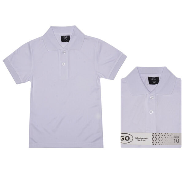 CAMISETA TIPO POLO ESCOLAR P/NINOS T-10 - GO SCHOOL