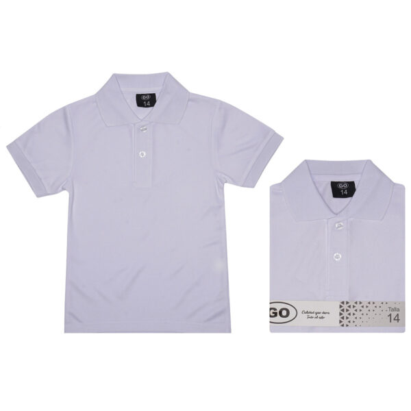 CAMISETA TIPO POLO ESCOLAR  P/NINOS T-14 - GO SCHOOL