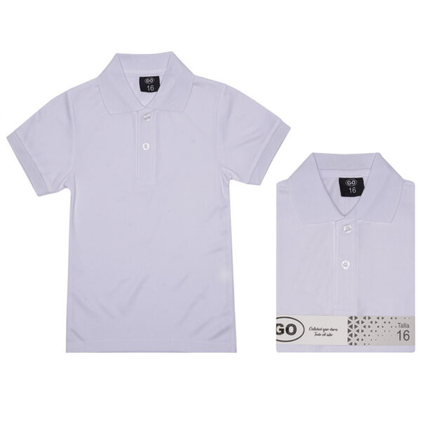 CAMISETA TIPO POLO ESCOLAR  P/NINOS T-16 - GO SCHOOL