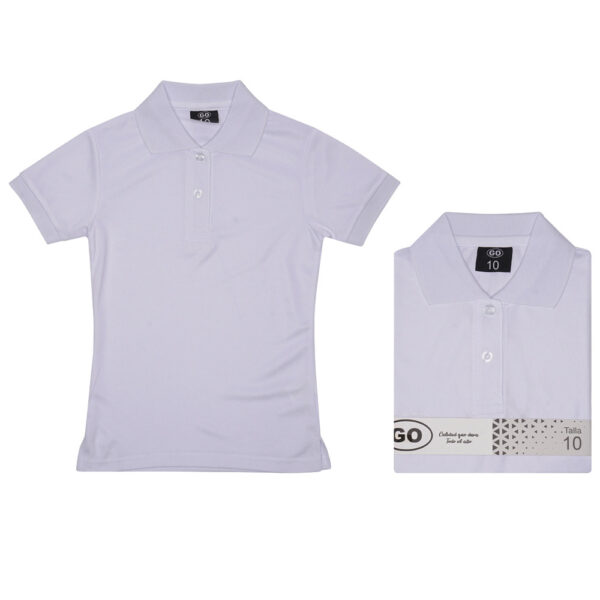 CAMISETA TIPO POLO ESCOLAR  P/NINAS T-10 - GO SCHOOL