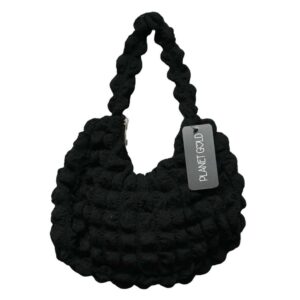 BOLSO DE MANO HOBO NEGRO