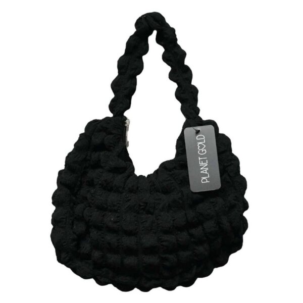 BOLSO DE MANO HOBO NEGRO