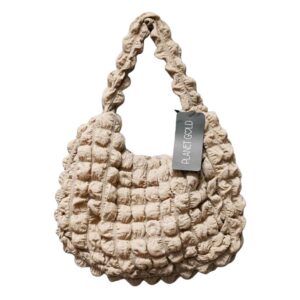 BOLSO DE MANO HOBO BEIGE