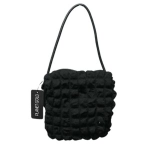 BOLSO DE MANO NEGRO ACOLCHADO
