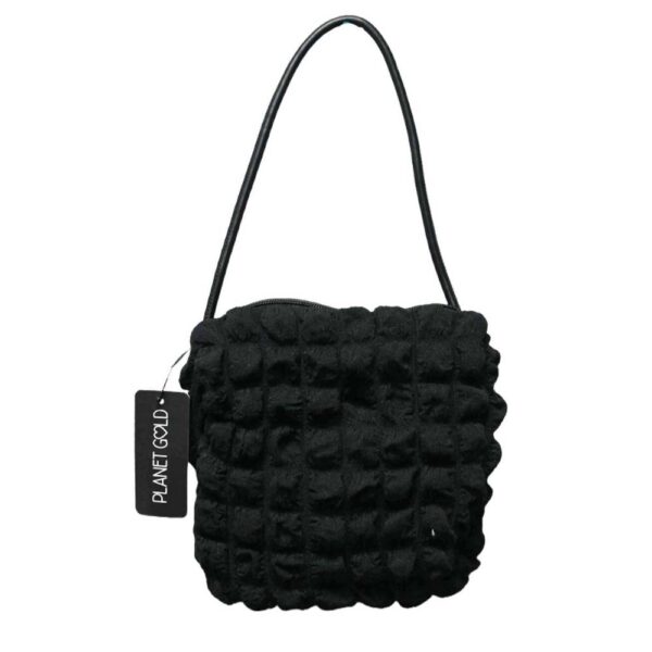 BOLSO DE MANO NEGRO ACOLCHADO