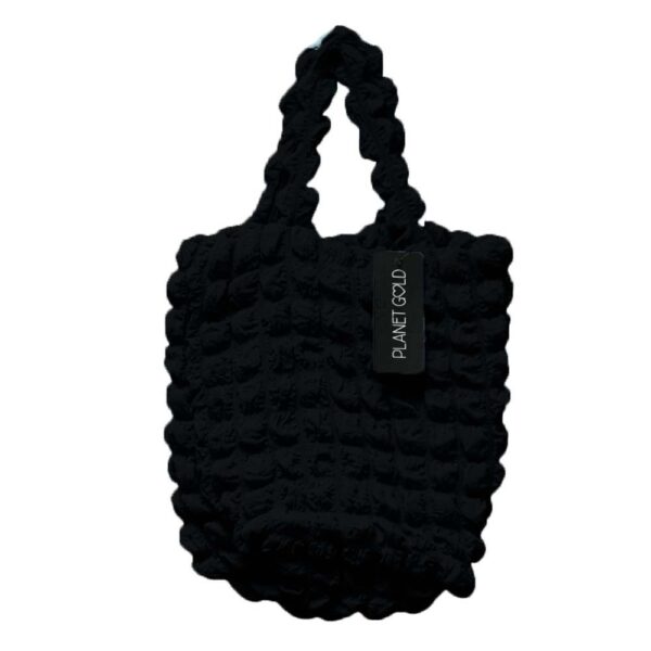 BOLSO DE MANO ACOLCHADO NEGRO