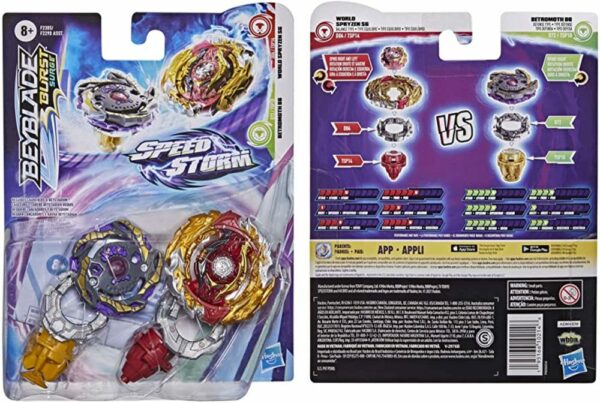 PAQUETE DOBLE COSMICO KRAKEN K5 Y GARGOLA G5, 2 JUGUETES DE COMBATE CON GIRO DERECHO