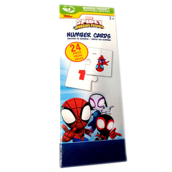 TARJETAS DIDACTICAS DE NUMEROS 1-12  / 24 PIEZAS  SPIDEY