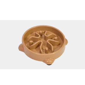 RECIPIENTE DE ALIMENTADOR LENTO PARA PERROS, PEQUENO, CHOCOLATE, 16.3X16.3X3.8CM - VIDA DE PERRO