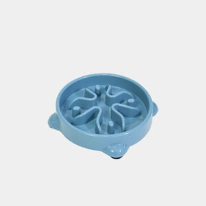 RECIPIENTE DE ALIMENTADOR LENTO PARA PERROS, PEQUENO, AZUL, 16.3X16.3X3.8CM - VIDA DE PERRO